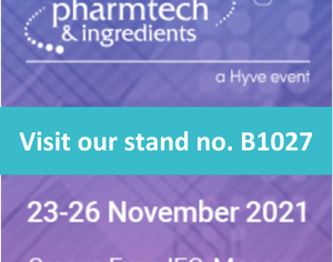 Visit our stand no. B1027 at Pharmtech & Ingredients 2021!