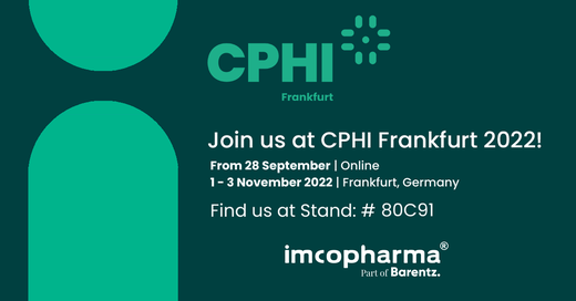 Visit our stand no.: 80C91 at CPhI Frankfurt!