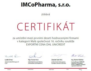 Results of the 16th annual of Export Prize DHL Unicredit